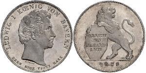 1 Талер Королевство Бавария (1806 - 1918) Серебро Людвиг I (король Баварии)(1786 – 1868)