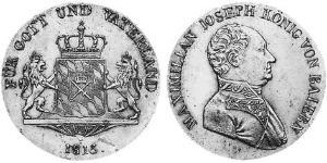 1 Талер Королевство Бавария (1806 - 1918) Серебро Максимилиан I (король Баварии) (1756 - 1825)