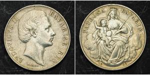 1 Талер Королевство Бавария (1806 - 1918) Серебро Людвиг II (король Баварии)(1845 – 1886)