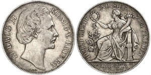 1 Талер Королевство Бавария (1806 - 1918) Серебро Людвиг II (король Баварии)(1845 – 1886)