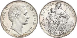 1 Талер Королевство Бавария (1806 - 1918) Серебро Людвиг II (король Баварии)(1845 – 1886)