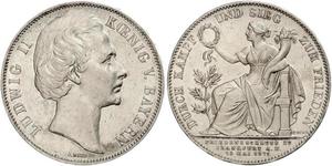 1 Талер Королевство Бавария (1806 - 1918) Серебро Людвиг II (король Баварии)(1845 – 1886)