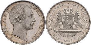 1 Талер Королевство Бавария (1806 - 1918) Серебро Максимилиан II (король Баварии)(1811 - 1864)