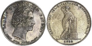 1 Талер Королевство Бавария (1806 - 1918) Серебро Людвиг I (король Баварии)(1786 – 1868)