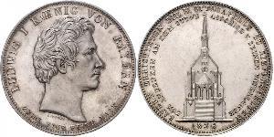 1 Талер Королевство Бавария (1806 - 1918) Серебро Людвиг I (король Баварии)(1786 – 1868)