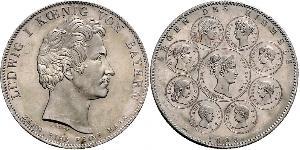 1 Талер Королевство Бавария (1806 - 1918) Серебро Людвиг I (король Баварии)(1786 – 1868)