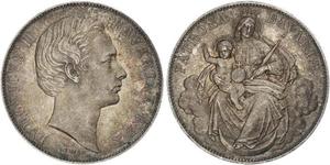 1 Талер Королевство Бавария (1806 - 1918) Серебро Людвиг II (король Баварии)(1845 – 1886)