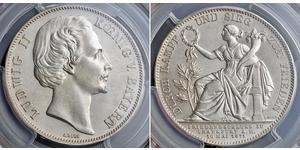 1 Талер Королевство Бавария (1806 - 1918) Серебро Людвиг II (король Баварии)(1845 – 1886)