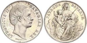 1 Талер Королевство Бавария (1806 - 1918) Серебро Людвиг II (король Баварии)(1845 – 1886)