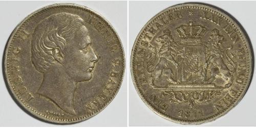 1 Талер Королевство Бавария (1806 - 1918) Серебро Людвиг II (король Баварии)(1845 – 1886)