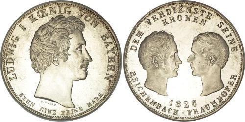 1 Талер Королевство Бавария (1806 - 1918) Серебро Людвиг I (король Баварии)(1786 – 1868)