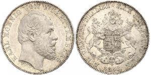 1 Талер Королевство Вюртемберг (1806-1918) Серебро Карл I (король Вюртемберга)
