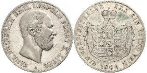1 Талер Липпе-Детмольд (1123 - 1918) Серебро Leopold III, Prince of Lippe