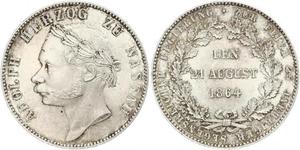 1 Талер Нассау (герцогство) (1806 - 1866) Серебро Адольф (великий герцог Люксембургский)