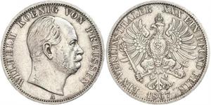 1 Талер Пруссия (королевство) (1701-1918) Серебро Wilhelm I, German Emperor (1797-1888)