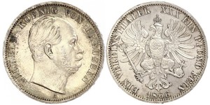 1 Талер Пруссия (королевство) (1701-1918) Серебро Wilhelm I, German Emperor (1797-1888)