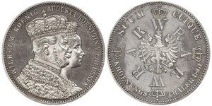 1 Талер Пруссия (королевство) (1701-1918) Серебро Wilhelm I, German Emperor (1797-1888)