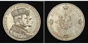 1 Талер Пруссия (королевство) (1701-1918) Серебро Wilhelm I, German Emperor (1797-1888)