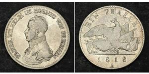 1 Талер Пруссия (королевство) (1701-1918) Серебро Фридрих Вильгельм III, король Пруссии (1770 -1840)