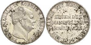1 Талер Пруссия (королевство) (1701-1918) Серебро Фридрих Вильгельм IV (1795 - 1861)