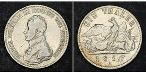1 Талер Пруссия (королевство) (1701-1918) Серебро Фридрих Вильгельм III, король Пруссии (1770 -1840)