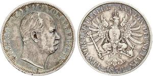 1 Талер Пруссия (королевство) (1701-1918) Серебро Wilhelm I, German Emperor (1797-1888)