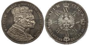 1 Талер Пруссия (королевство) (1701-1918) Серебро Wilhelm I, German Emperor (1797-1888)