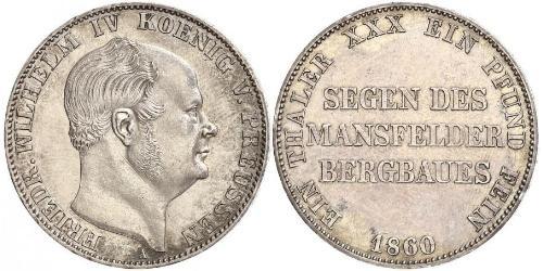 1 Талер Пруссия (королевство) (1701-1918) Серебро Фридрих Вильгельм IV (1795 - 1861)