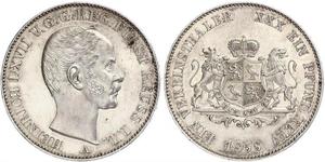 1 Талер Рейсс (старшей линии) (1778 - 1918) Серебро Heinrich LXVII, Prince Reuss Younger Line
