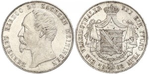 1 Талер Саксен-Мейнинген (1680 - 1918) Серебро Бернгард II (герцог Саксен-Мейнингена)