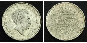 1 Талер Саксония (королевство) (1806 - 1918) Серебро 