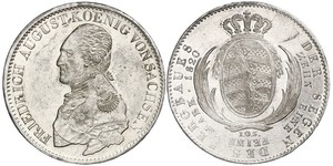 1 Талер Саксония (королевство) (1806 - 1918) Серебро Фридрих Август I (король Саксонии)