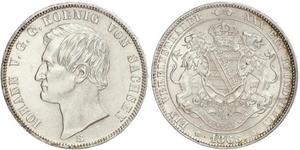 1 Талер Саксония (королевство) (1806 - 1918) Серебро Иоганн (король Саксонии)