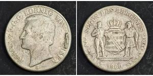 1 Талер Саксония (королевство) (1806 - 1918) Серебро Иоганн (король Саксонии)