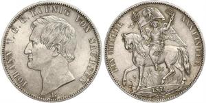 1 Талер Саксония (королевство) (1806 - 1918) Серебро Иоганн (король Саксонии)