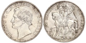 1 Талер Саксония (королевство) (1806 - 1918) Серебро Иоганн (король Саксонии)