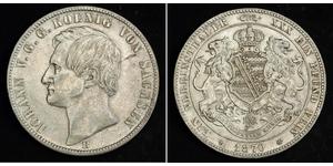 1 Талер Саксония (королевство) (1806 - 1918) Серебро Иоганн (король Саксонии)