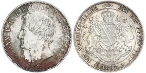 1 Талер Саксония (королевство) (1806 - 1918) Серебро Иоганн (король Саксонии)