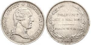 1 Талер Саксония (королевство) (1806 - 1918) Серебро Фридрих Август I (король Саксонии)