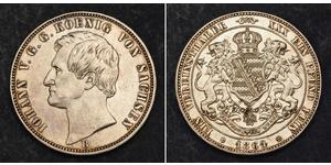 1 Талер Саксония (королевство) (1806 - 1918) Серебро Иоганн (король Саксонии)