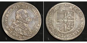 1 Талер Священная Римская империя (962-1806) Серебро Максимилиан III Австрийский (1558 – 1618)