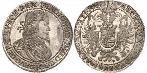 1 Талер Священная Римская империя (962-1806) Серебро Ferdinand III, Holy Roman Emperor (1608-1657)