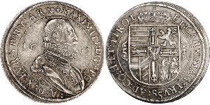 1 Талер Священная Римская империя (962-1806) Серебро Максимилиан III Австрийский (1558 – 1618)