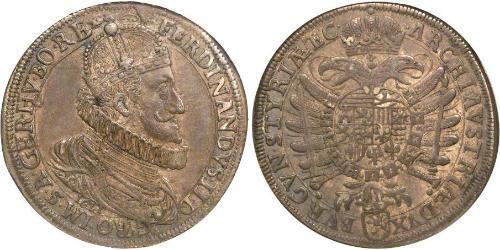 1 Талер Священная Римская империя (962-1806) Серебро Ferdinand II, Holy Roman Emperor  (1578 -1637)