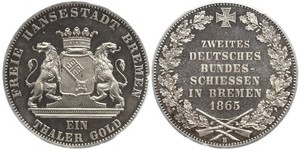 1 Талер Федеральные земли Германии / Бремен (земля) Серебро 
