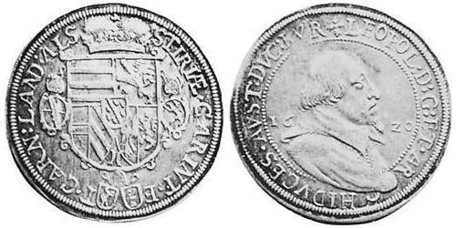 1 Талер Эльзас Серебро Леопольд V Австрийский (1586 – 1632)
