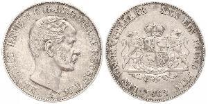 1 Талер Principality of Reuss-Greiz (1778 - 1918) Срібло Heinrich LXVII, Prince Reuss Younger Line