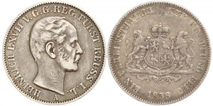 1 Талер Principality of Reuss-Greiz (1778 - 1918) Срібло Heinrich LXVII, Prince Reuss Younger Line