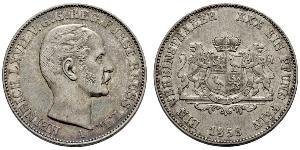 1 Талер Principality of Reuss-Greiz (1778 - 1918) Срібло Heinrich LXVII, Prince Reuss Younger Line