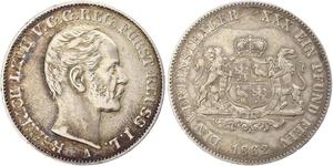 1 Талер Principality of Reuss-Greiz (1778 - 1918) Срібло Heinrich LXVII, Prince Reuss Younger Line